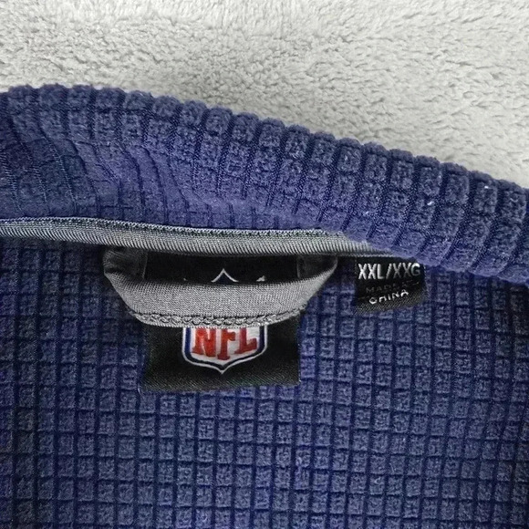NFL Denver Broncos 1/4 Zip Pullover Sweater Gray Sz XXL - Picture 4 of 9